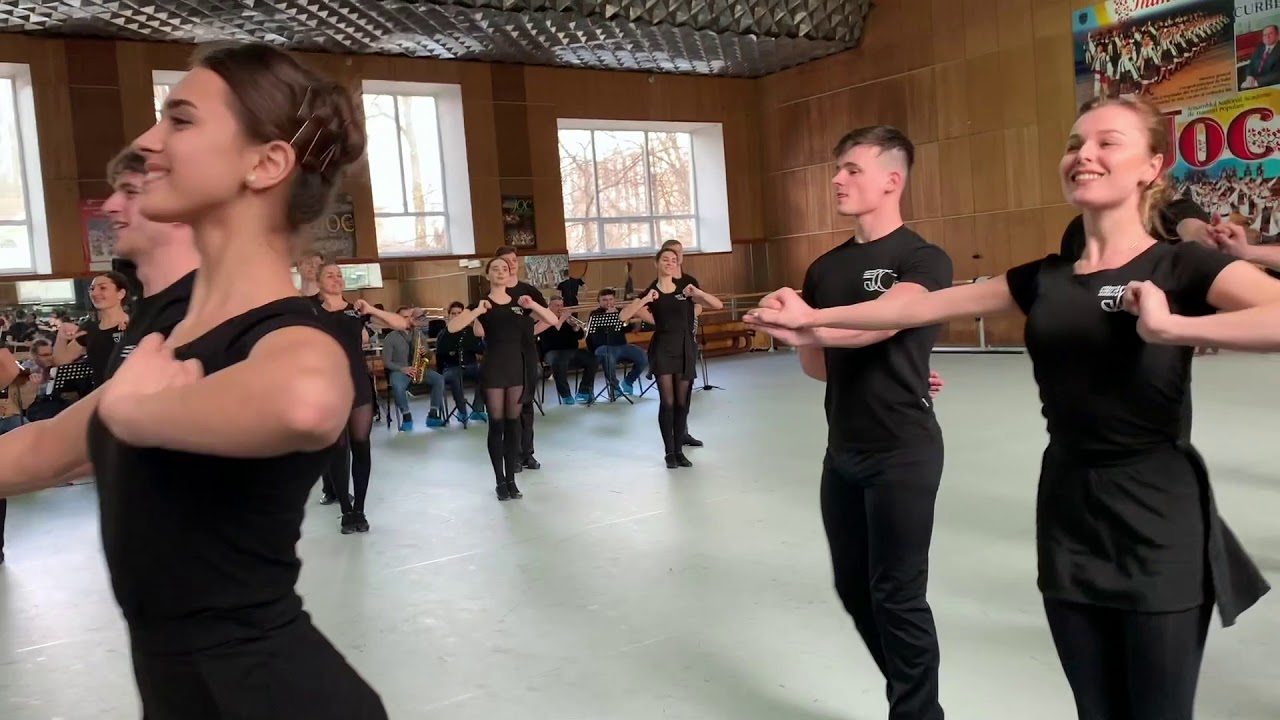 Baletul Național JOC. Repetiția tabloului coregrafic Transcarpatia. Mărțișor 2019