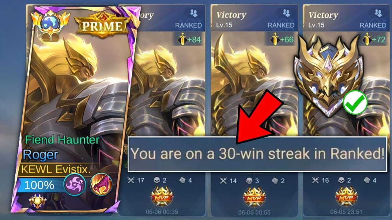 GLOBAL ROGER BEST BUILD AND EMBLEM IN 2025 (auto winstreak) MUST ABUSE THIS 💀 | MLBB