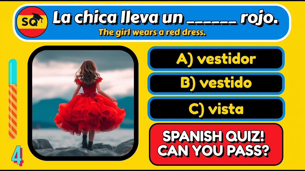 Spanish Quiz for Beginners: Test Your Vocabulary with Missing Words