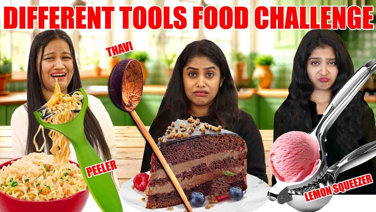 DIFFERENT TOOLS FOOD CHALLENGE 🤩 | EXTREME FUNNY 🤣 | PULLOTHI