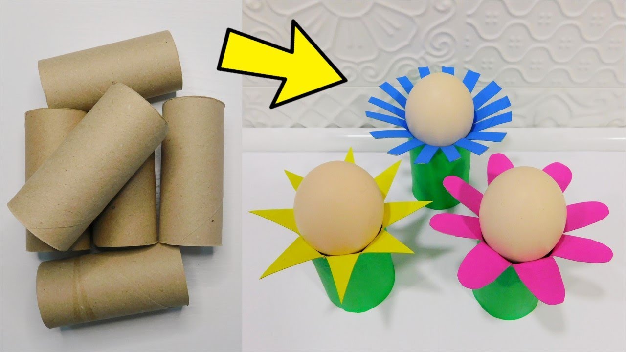 Easter Decorations DIY / Egg Holders Tutorial / Easy Toilet Paper Rolls Crafts