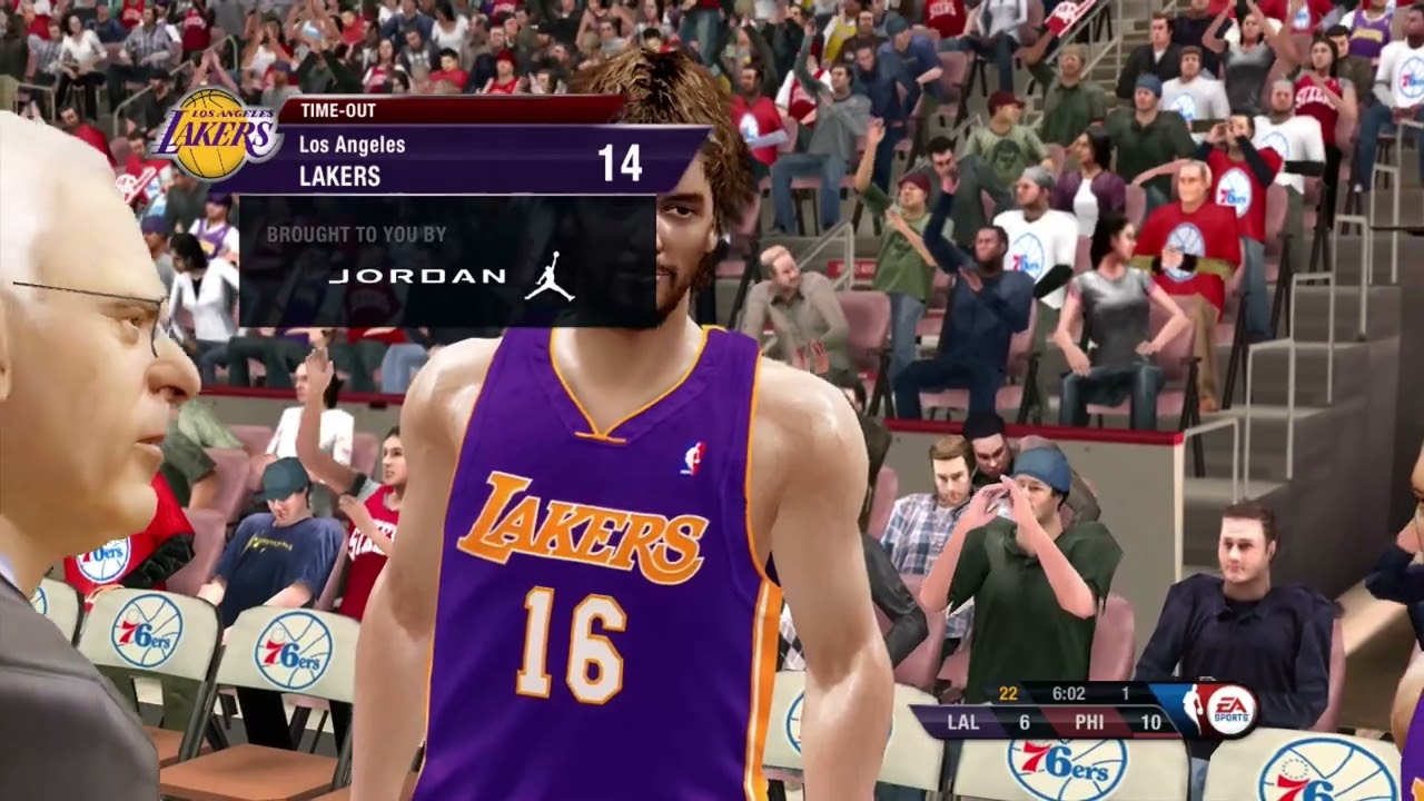 NBA Live 10 Gameplay - Los Angeles Lakers vs Philadelphia 76ers