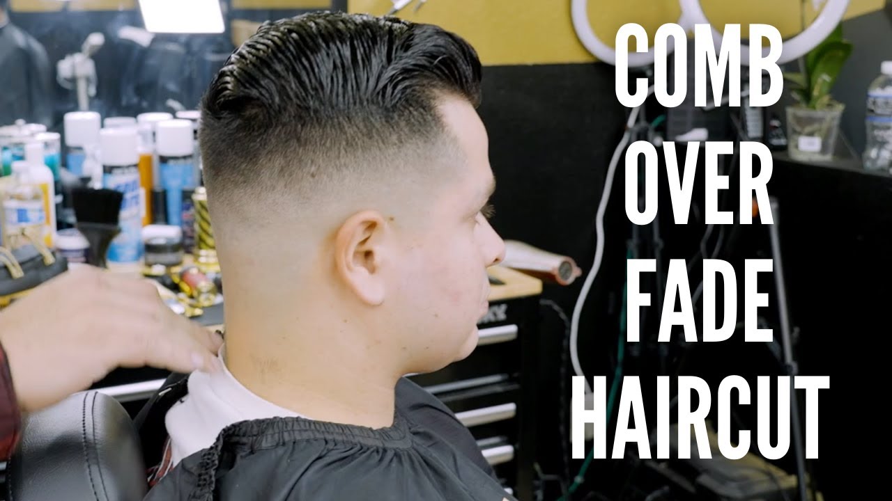 How To Skin Fade Combover Haircut With Scissors On Top Tutorial