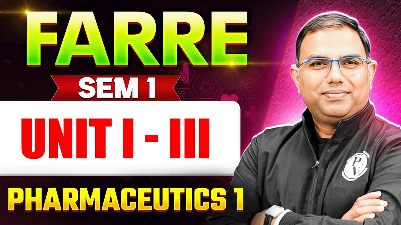 B Pharm 1st Sem | B Pharm Pharmaceutics-1 | Pharmaceutics Unit 1 To 3 | PW B Pharm