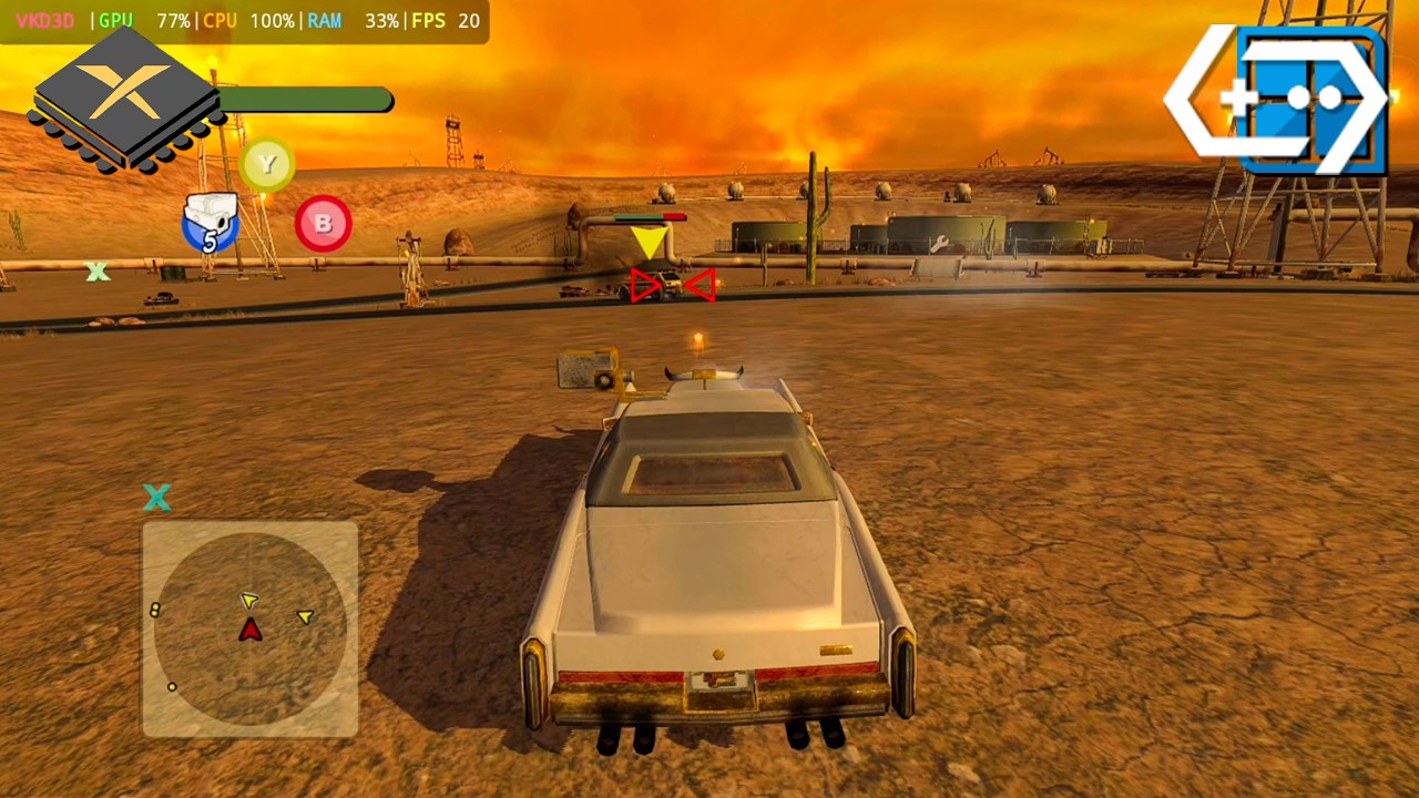 Vigilante 8 Arcade Xenia Xbox 360 Emulator on Android / Red Magic 10 Pro+ / SD8 Elite DX12 (Gamehub)