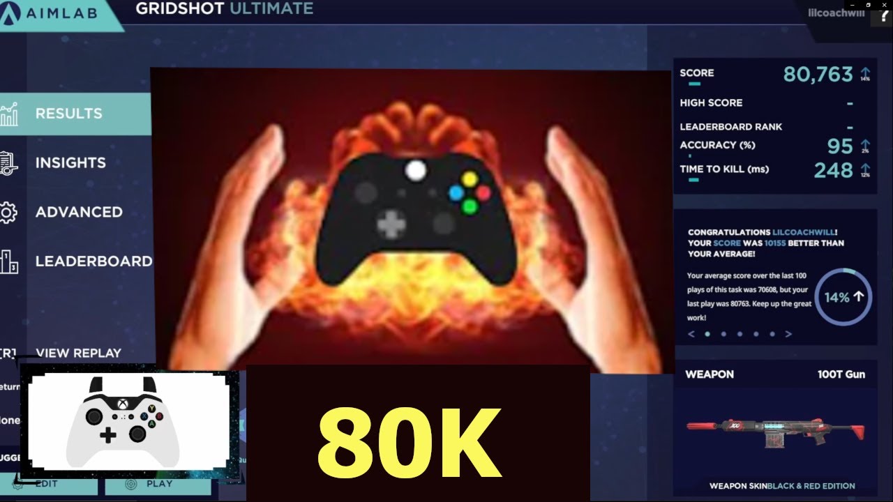 Aimlab Gridshot Ultimate Controller 80K