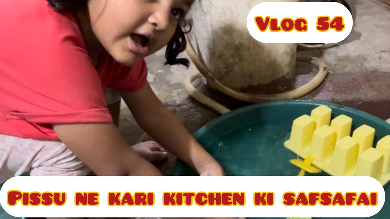 Vlog 54// pissu ne kari kitchen ki safsafai