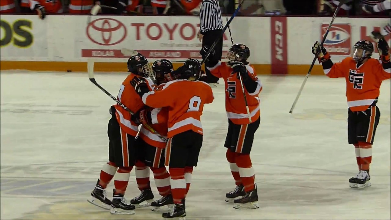 Grand Rapids Hockey vs Duluth East-2017-Finals Sec 7AA-Rapids Wins in 2nd OT