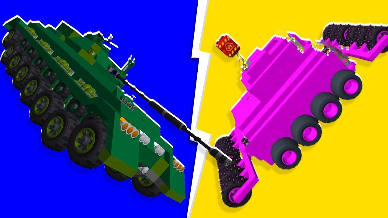 Team Building Practice - The Pink Destroyer Tank Challenge - Scrap Mechanic | JeromeACE