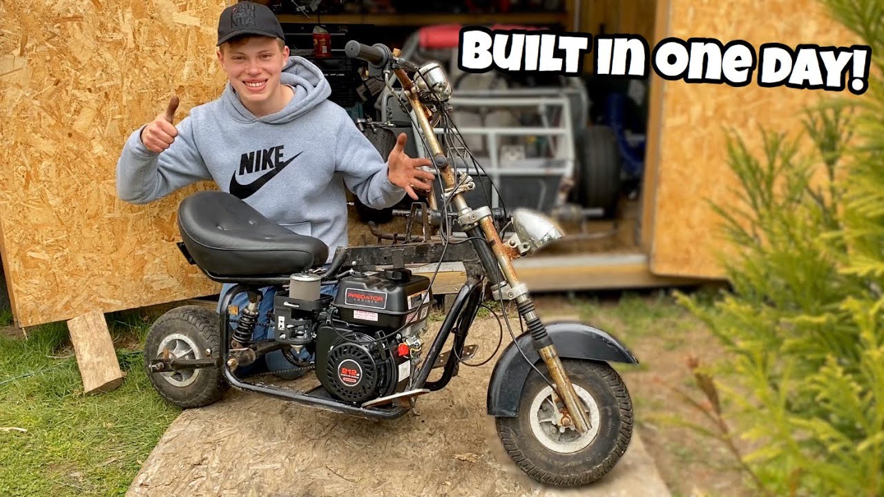 Building a Mini Bike in ONE DAY! HUGE Engine Swap!