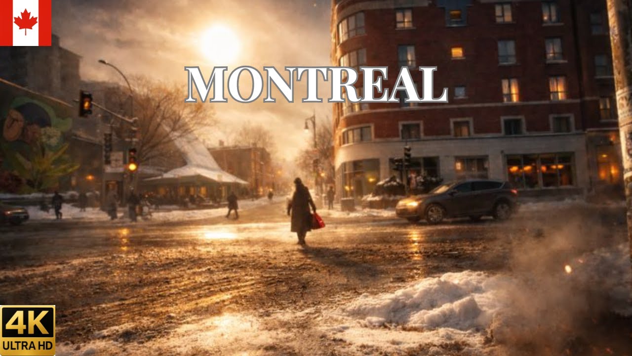 Как выглядит зимний день на улице Парк в Монреале 🇨🇦 | Прогулка в 4K | Центр Монреаля зимой