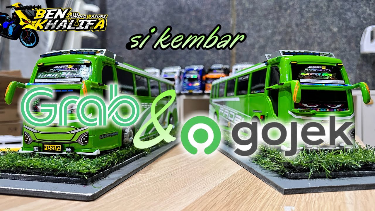 DUET GRAB GOJEK‼MINIATUR BUS BASURI ASYROF TUAN MUDA & MAUDI NIH🔥