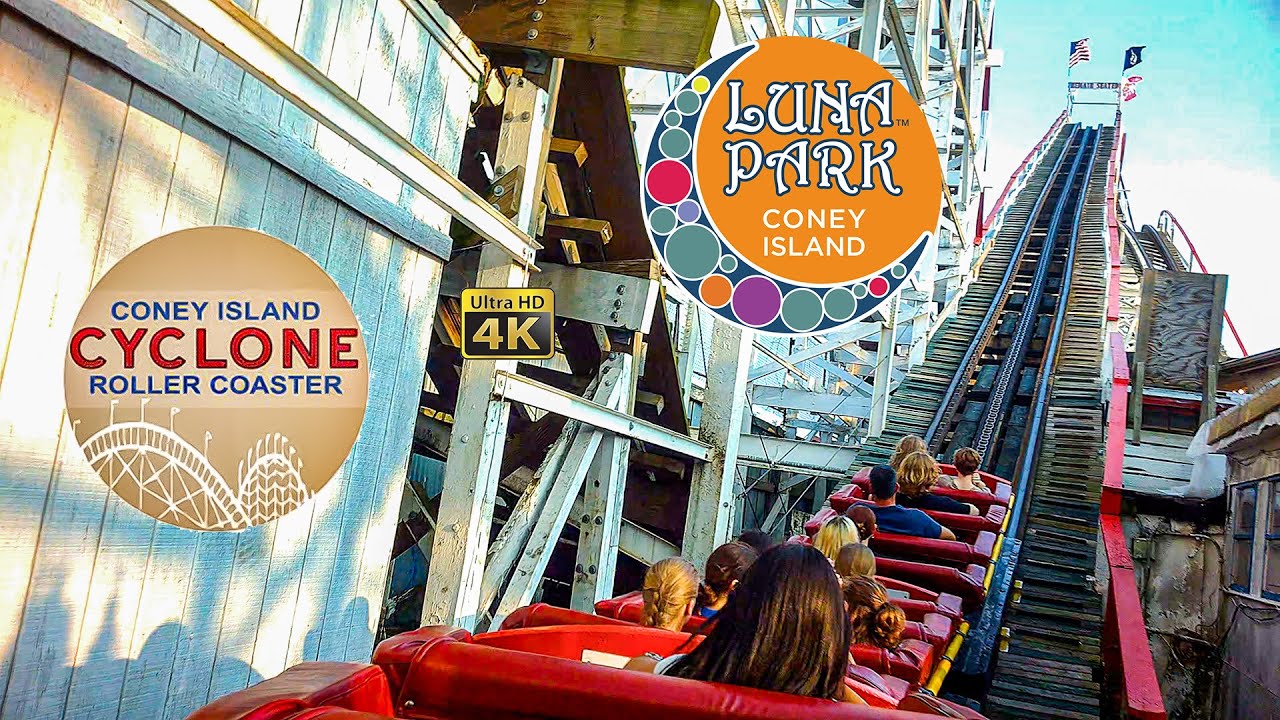 2023 Coney Island Cyclone On Ride Back Seat 4K POV Luna Park Coney Island