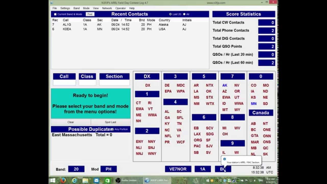 *N3FJP ARRL Field Day Contest Log* 3 Min Training for NORAC Operators and Loggers