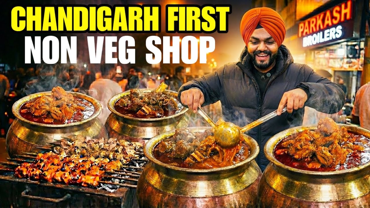 Chandigarh's FIRST Non-Veg Shop | Barbque , Kalmi Kabab , Afgani Chicken | Street Food India