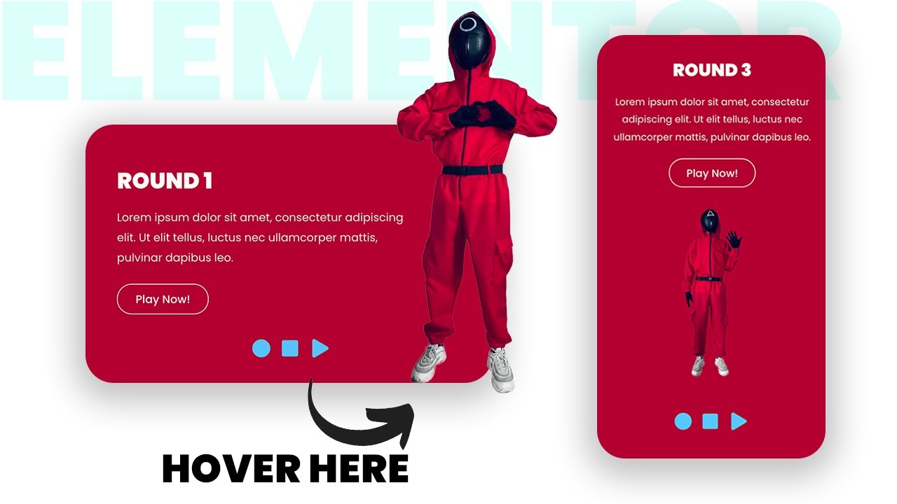 SQUID GAME Hover Effect using Elementor | WordPress Elementor Pro Tutorial | Elementor Tricks