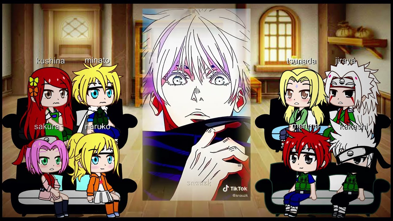 Naruto Friends react to Naruto as gojo ( My Au) || #reaction || 1 parts || #naruto #gojo #sukuna