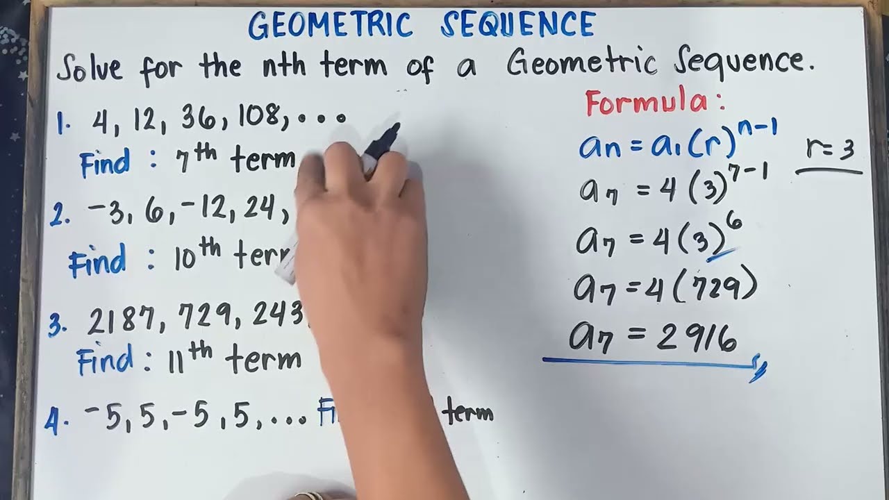 Geometric Sequence | Solve for the nth term of the given sequence | Grade 8 | Quarter 1 |