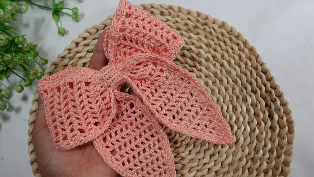 Moño Coquette a crochet 🎀Modelo 16 paso a paso #coquette #crochet #lazo