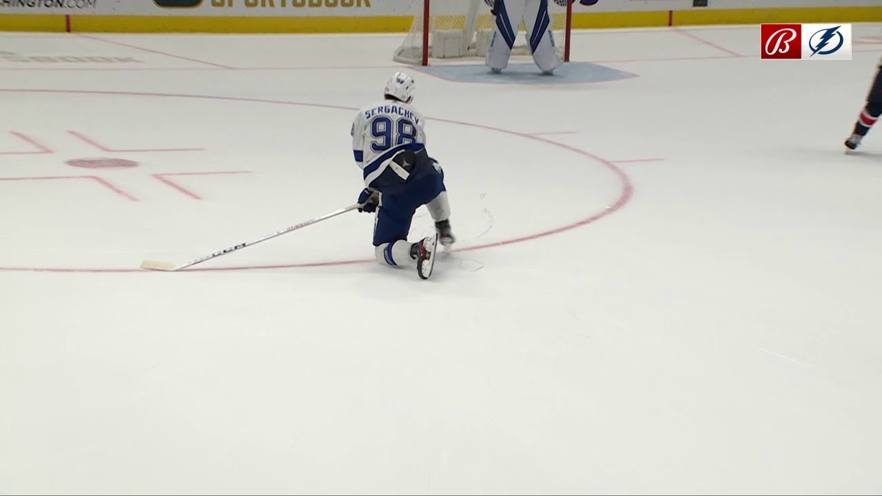 Alex Ovechkin injures Sergachev and Cernak with slapshots and hits the post (11 nov 2022)