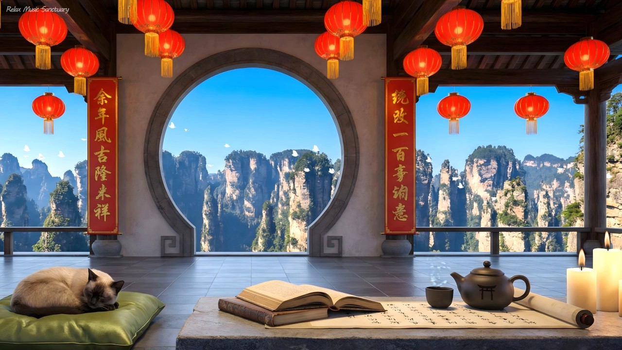 Floating Mountains Sanctuary 🏮Chinese New Year & Celestial Piano [1 Hour]