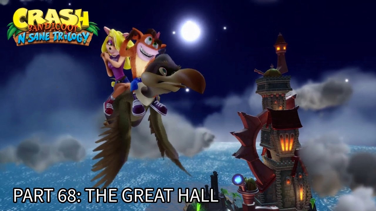 Crash Bandicoot 1 (N. Sane trilogy). 100% Walkthrough Part 68 - The great hall [Secret ending]