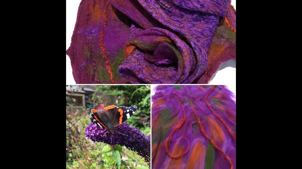 Nuno Felt Scarf Part 2 - create a stunning super soft felted scarf- SUPER EASY CRAFT  for beginners