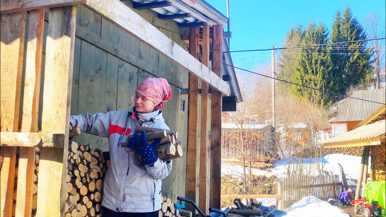 A Real Day of Our Village Family | Firewood, Yard Work & Homemade Dinner