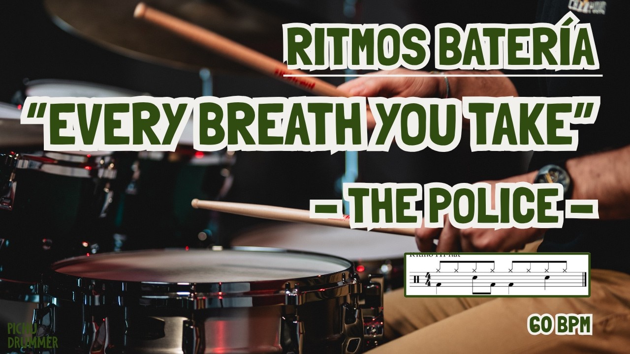 RITMOS de EVERY BREATH YOU TAKE en BATERÍA - The Police (6 Ritmos de Batería Fáciles)
