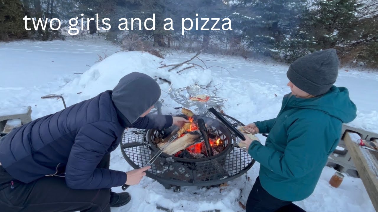 Two Girls and a Pizza |Figuring Out How To Cook A Pizza On A Campfire