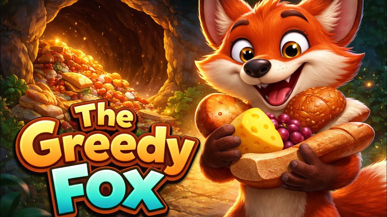 When Greed Trapped the Fox 😱🙆|what will happen next…? |Moral bedtime animated story for kids