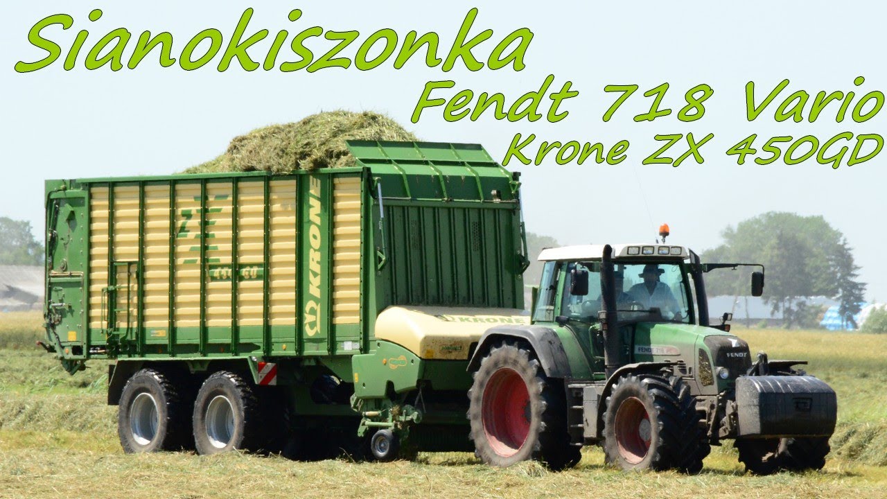 Sianokiszonka Fendt 718 i przyczepa samozbierająca Krone ZX450GD - ZabrockiAgro