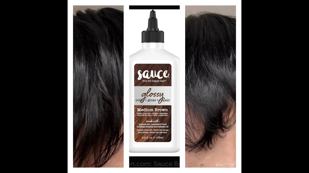 Sauce Beauty Glossy Color - Dark Brown (color + gloss + repair) Dark Brown Semi-Permanent Hair Color