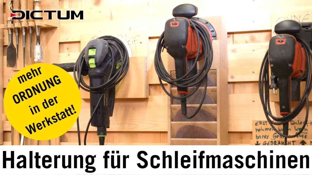 Wandhalterung für Schleifmaschinen - Ordnung in der Werkstatt