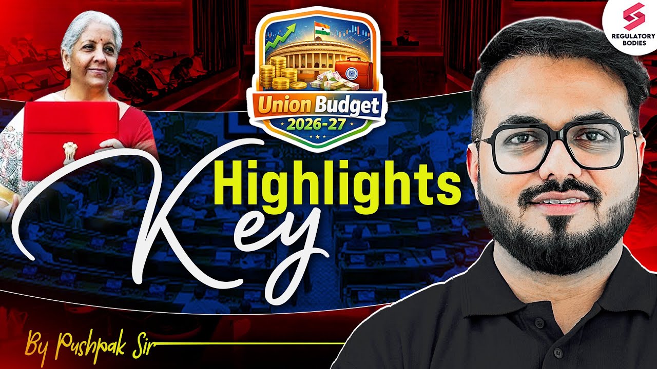 Union Budget 2026 Key Highlights | Union Budget Key Highlights 2026 for RBI Grade B | Pushpak sir