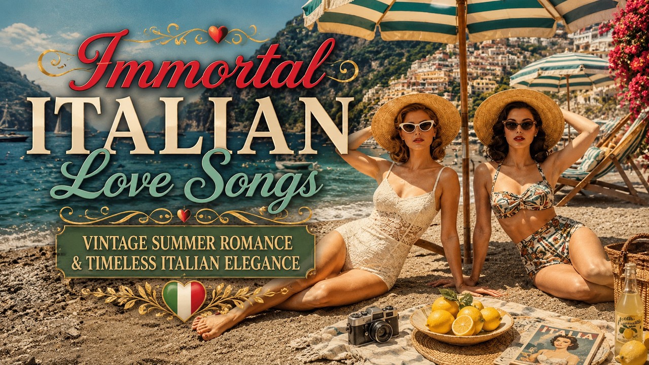 ❤️ Immortal Italian Love Songs ☀️ Vintage Summer Romance & Timeless Italian Elegance