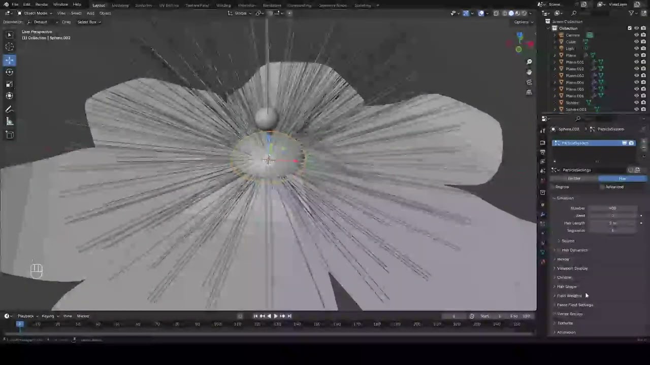 Как сделать модельку простого цветка в Blender3D