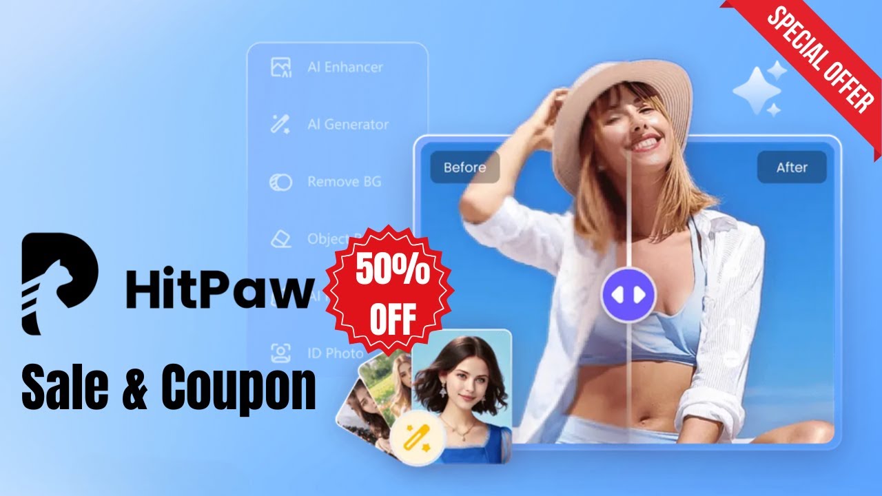 🎬 HitPaw Coupon Code & Sale:🎉 Get 50% OFF AI Video, Audio & Image Editing Tools!