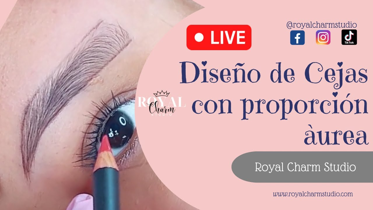 Diseño de cejas con proporción áurea