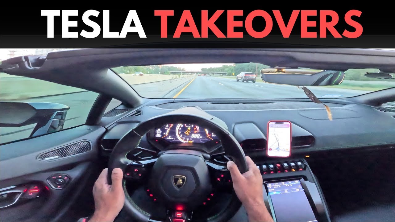 Too Many Teslas… Lambo POV Drive