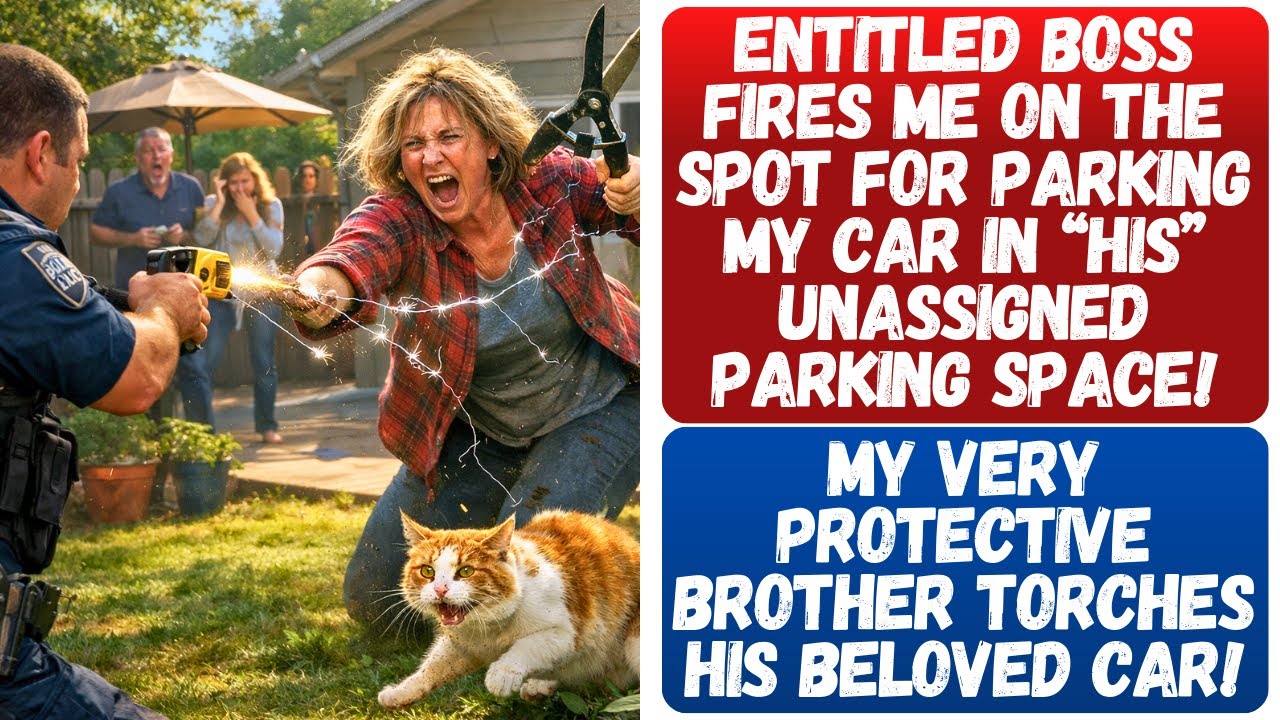 ENTITLED BOSS FIRES ME ON THE SPOT FOR PARKING IN “HIS” UNASSIGNED PARKING SPACE! CAR'S TORCHED!