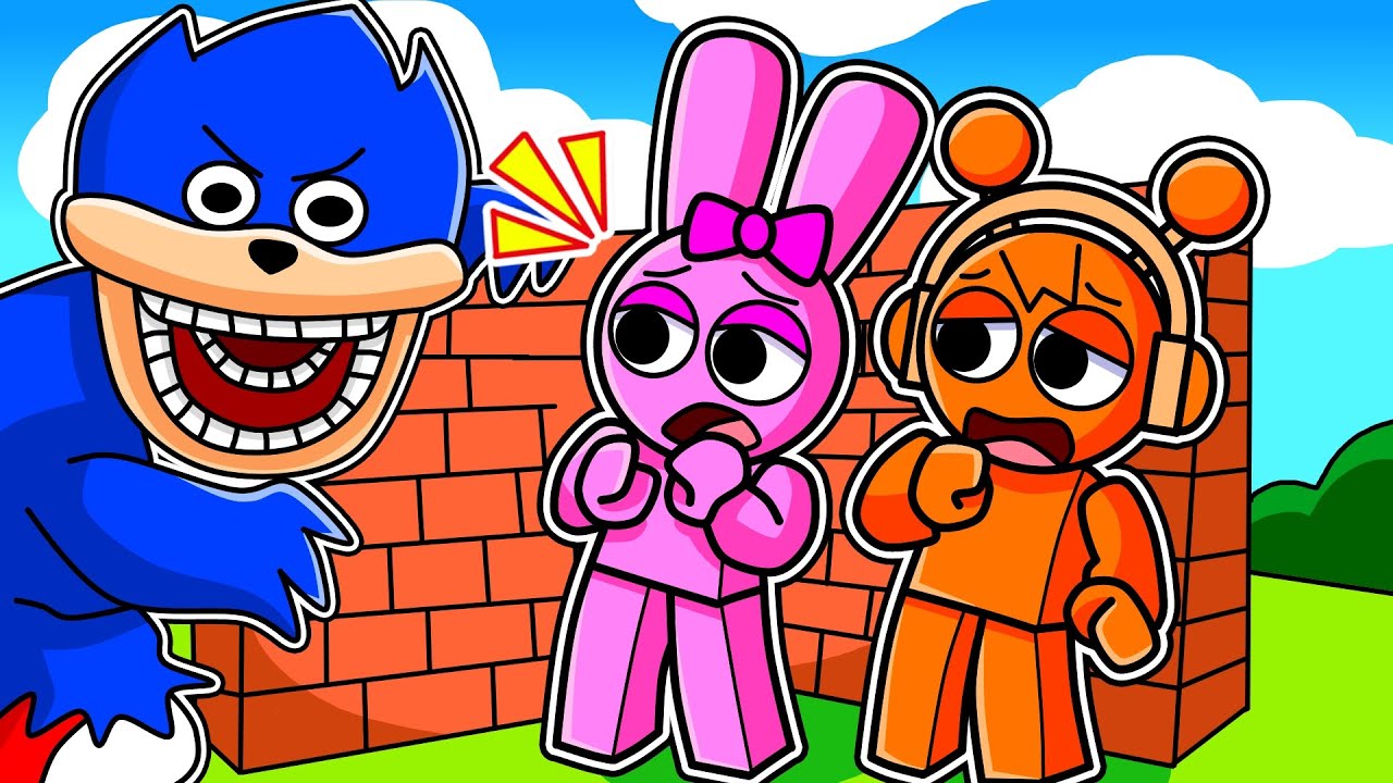 ¡PINKI Y OREN CONSTRUYEN PARA SOBREVIVIR en ROBLOX! 🌊😱 INCREDIBOX SPRUNKI