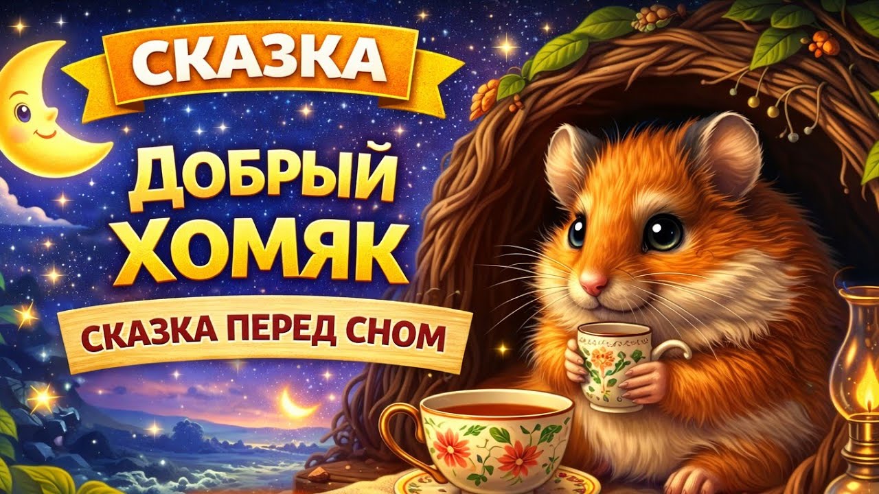 Добрый хомяк сказка перед сном #наночь #сказка #передсном #аудиосказка #длямалышей #детям #хомяк