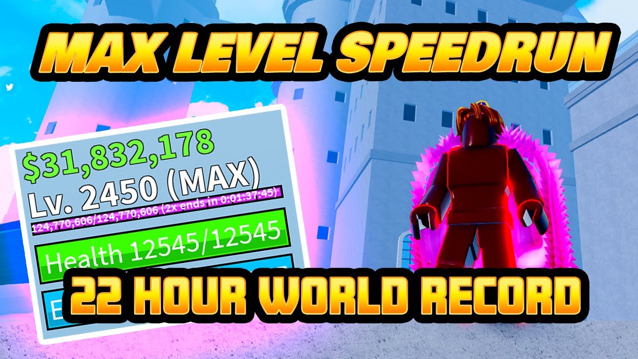 Blox Fruits Solo Level 1 to 2450 Max in 22 Hours World Record (check new vid in description)