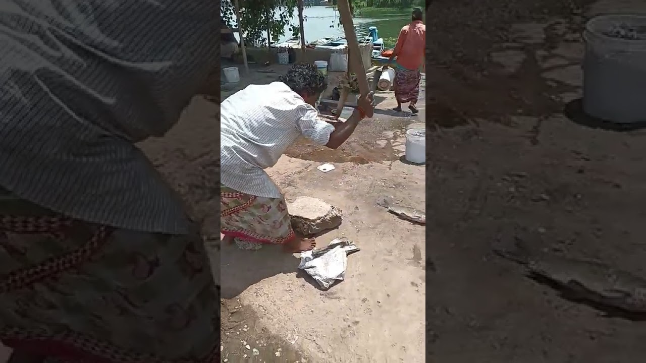 FISH KILLING SKILLS BY FISHER WOMAN #fish #amazing #shorts