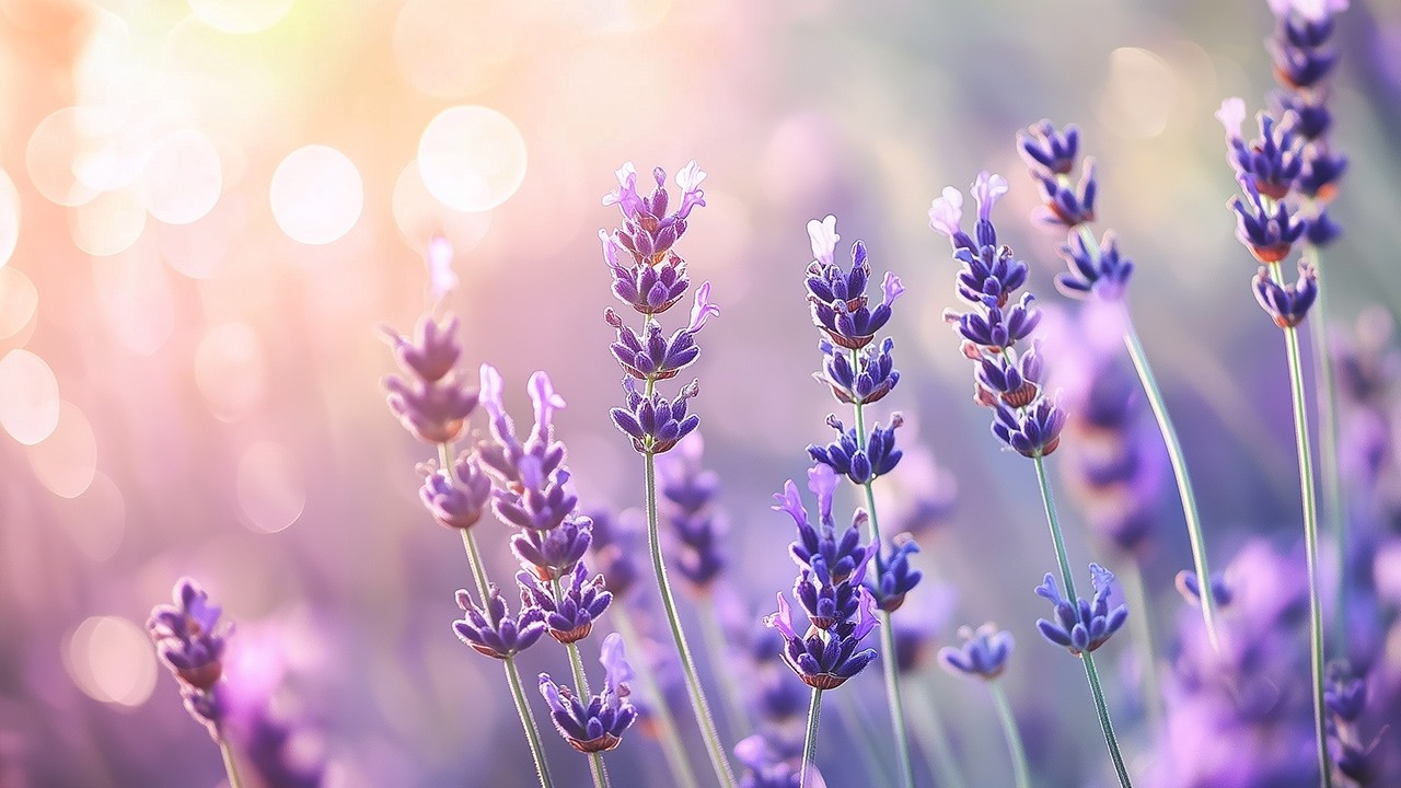 Relaxing Guitar & Piano Music 🌿 Lavender Field at Sunset | Calm Nature Ambience