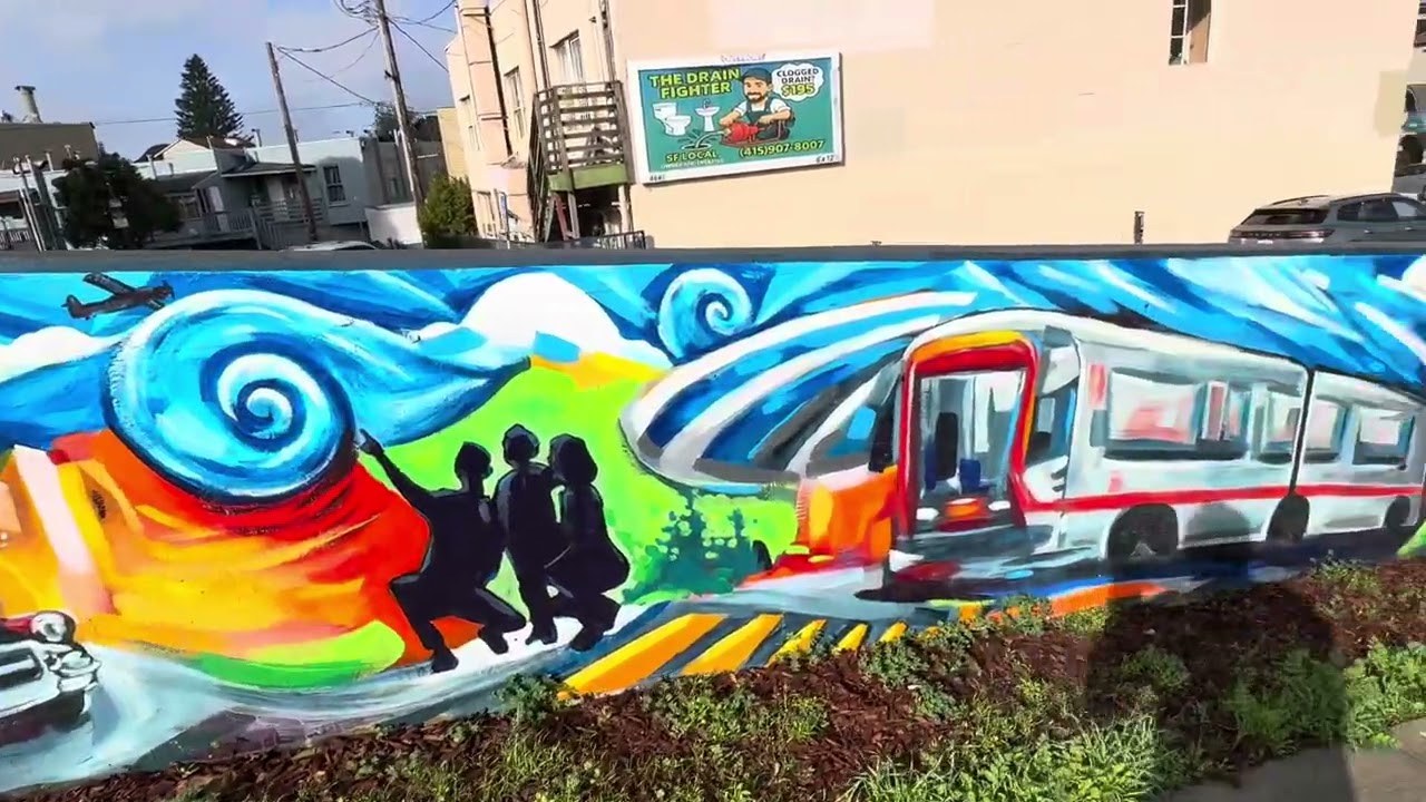 San Francisco Station Mural public art by Chris Granillo