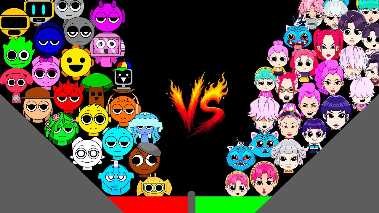 25 Sprunki vs 25 K-Pop Demon Hunters Marble Race Tournament in Algodoo! Who Will WIn? + Saja Boys