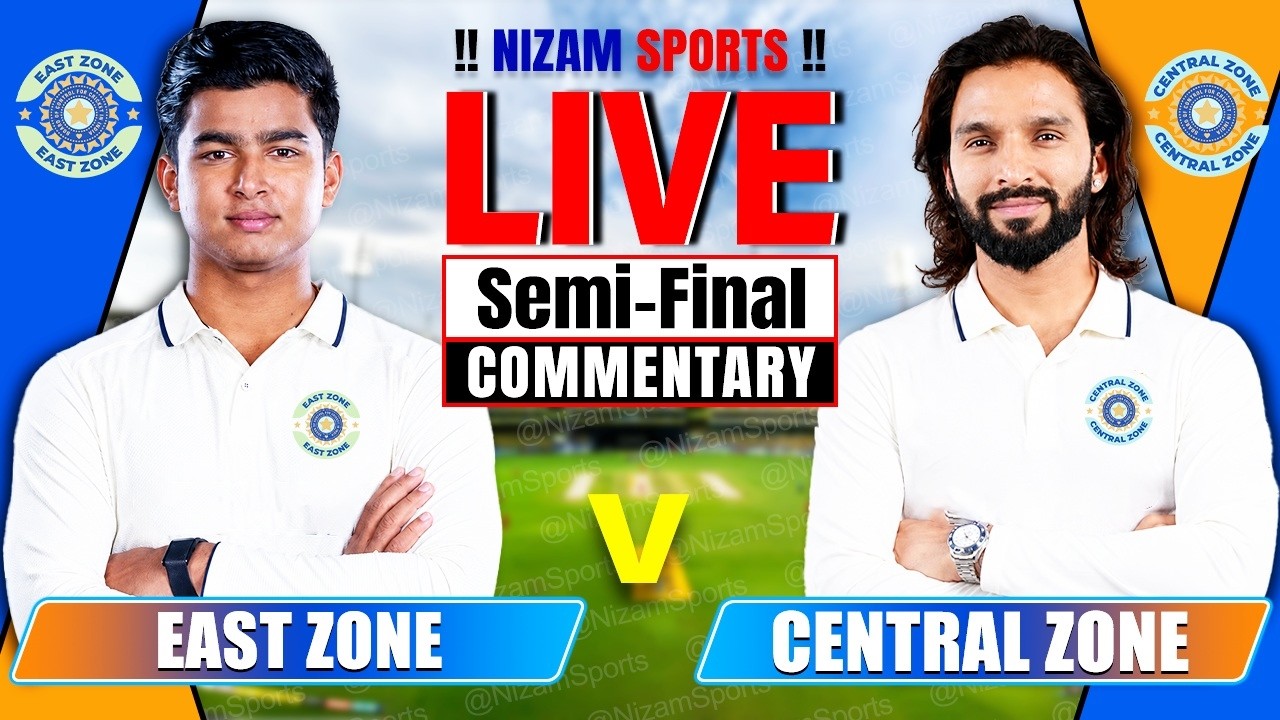 🔴Live: Duleep Trophy | Central Zone vs East Zone | Live Cricket Score & Commentary
