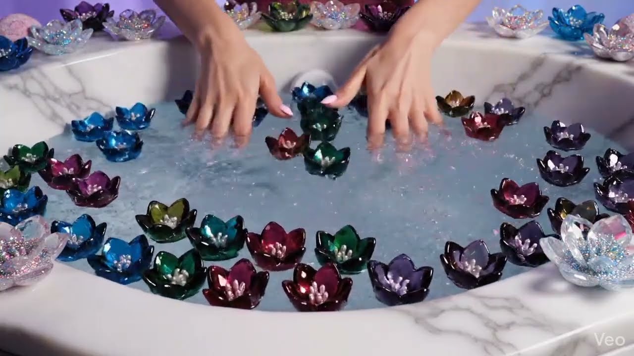 AI ASMR】12 Month Glass Bath Bomb 🛀✨ When You Want to Clear Your Mind 💭｜Everyday Sounds ASMR